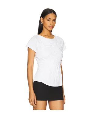 Di Petsa WETLOOK DRAPED Tシャツ - サムネイル2