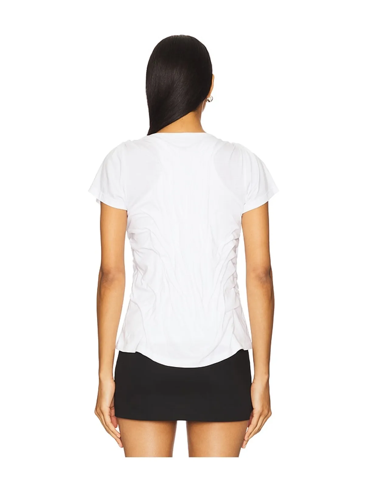 Di Petsa WETLOOK DRAPED Tシャツ - 画像3