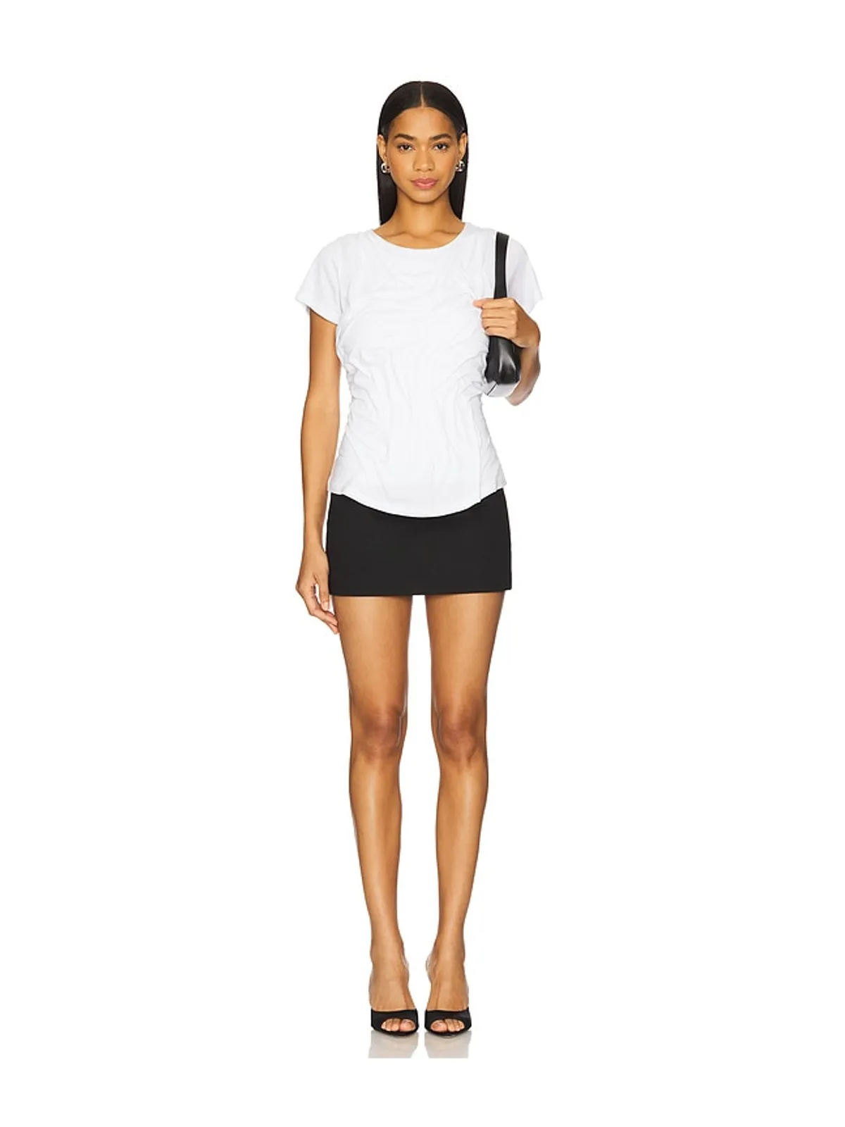Di Petsa WETLOOK DRAPED Tシャツ - 画像4