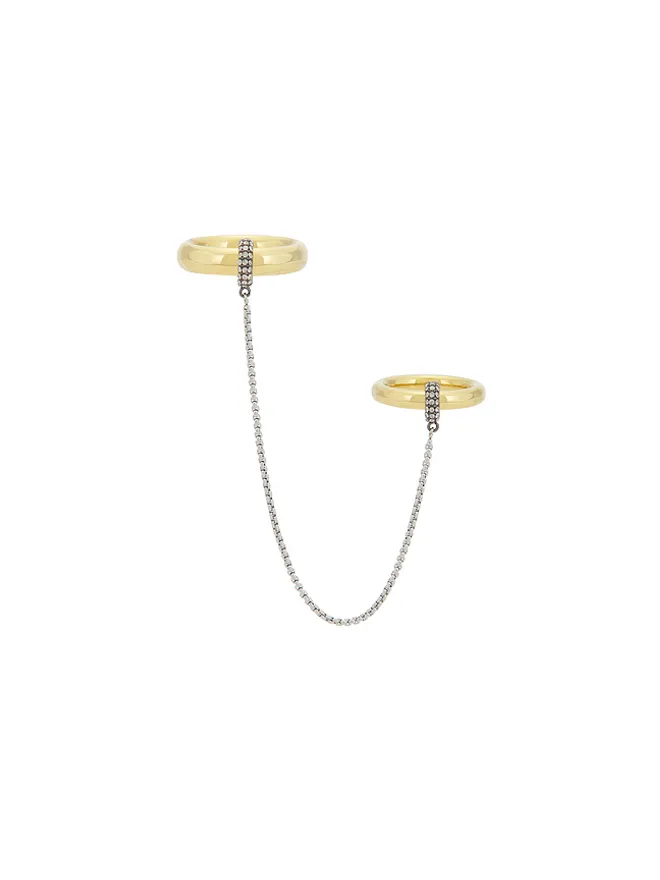 Demarson Demarson ESSEX リング - Metallic Gold,Metallic Silver.の商品画像
