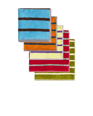 Dusen Dusen SET OF 5 BIRD STRIPE TOWELS バードストライプタオル 5枚セット - サムネイル1