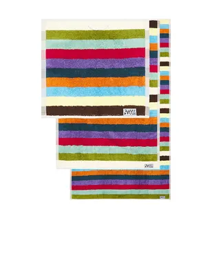 Dusen Dusen SET OF 3 HUMMINGBIRD TOWELS ハミングバードタオル 3枚セット - Cream,Green. - サムネイル2