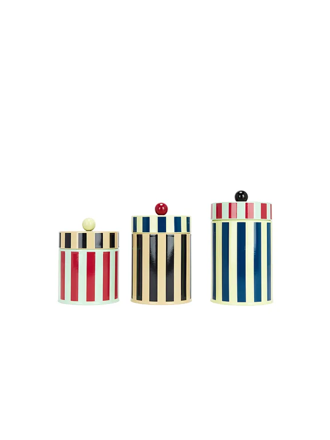 Dusen Dusen Dusen Dusen SET OF 3 STRIPE CANISTER ストライプキャニスター3個セットの商品画像