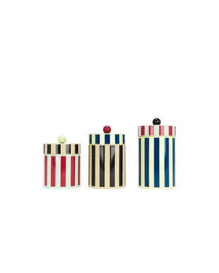 Dusen Dusen SET OF 3 STRIPE CANISTER ストライプキャニスター3個セット - サムネイル1