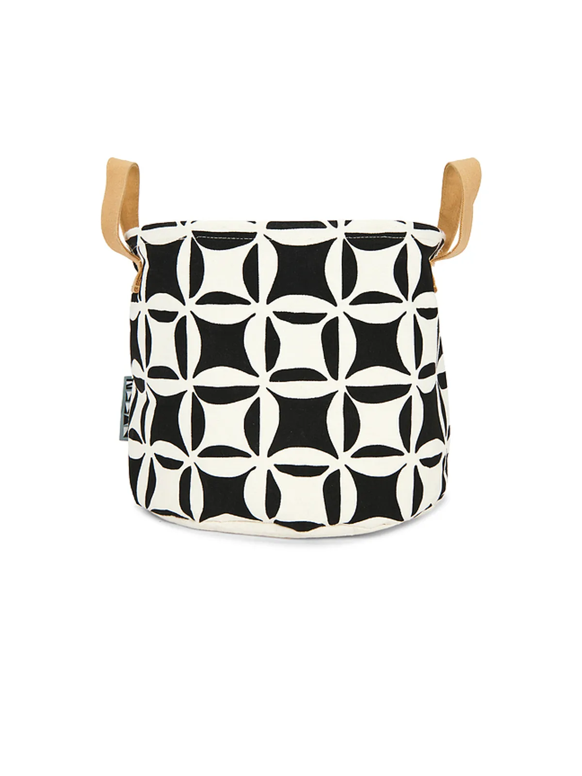 Dusen Dusen QUILT CANVAS STORAGE BIN キルトキャンバス収納ボックス - Black,White. - 画像1