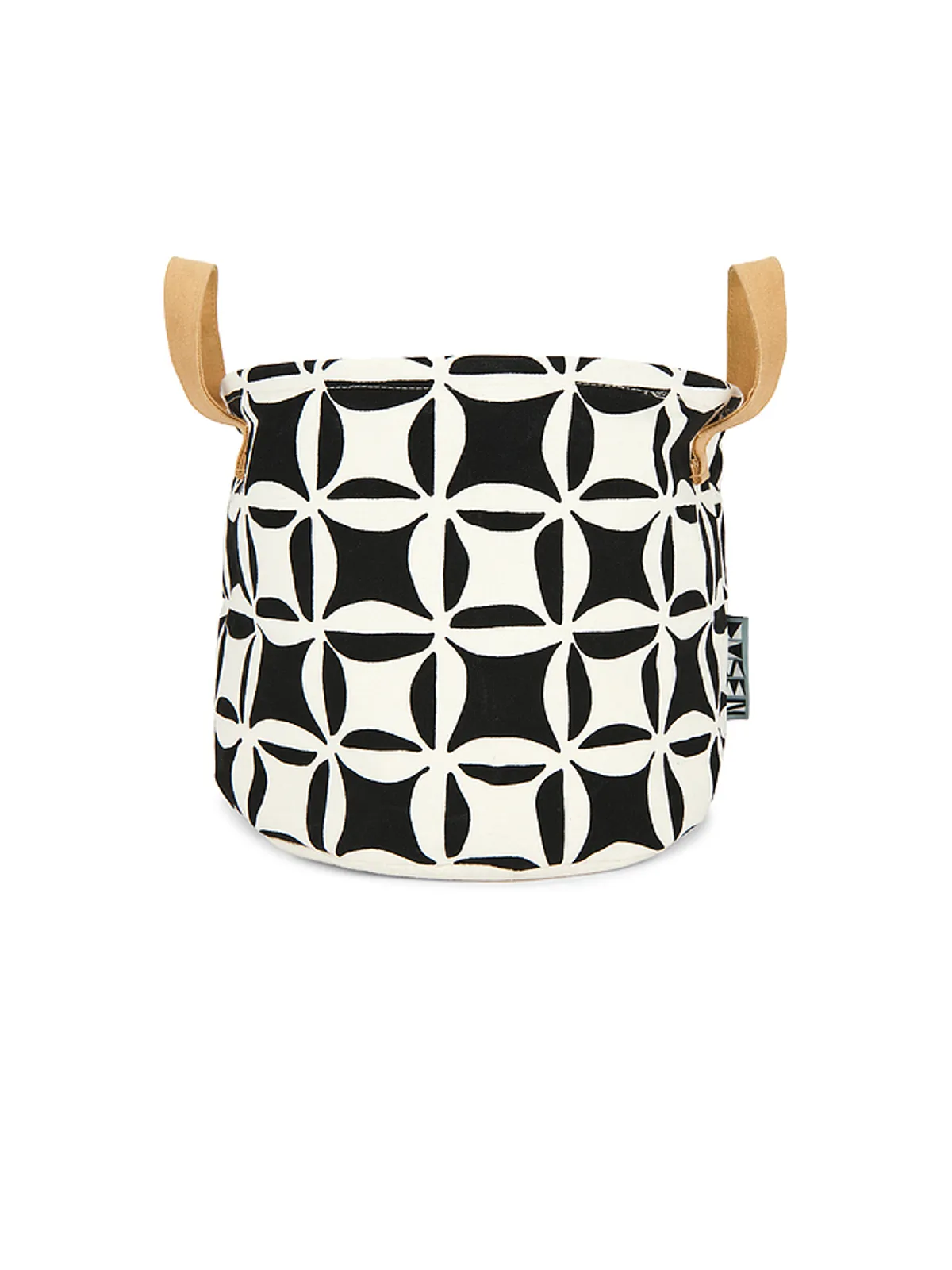 Dusen Dusen QUILT CANVAS STORAGE BIN キルトキャンバス収納ボックス - Black,White. - 画像2