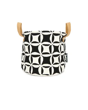 Dusen Dusen QUILT CANVAS STORAGE BIN キルトキャンバス収納ボックス - Black,White. - サムネイル2