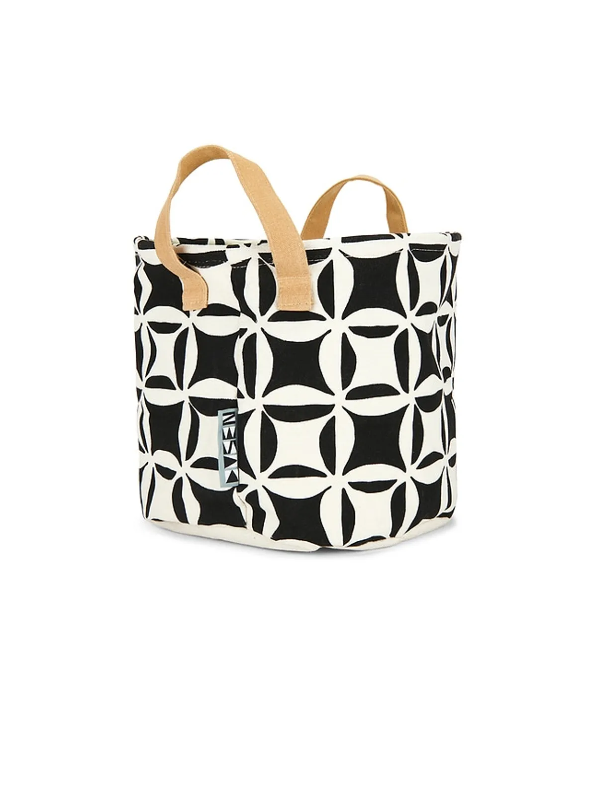 Dusen Dusen QUILT CANVAS STORAGE BIN キルトキャンバス収納ボックス - Black,White. - 画像3