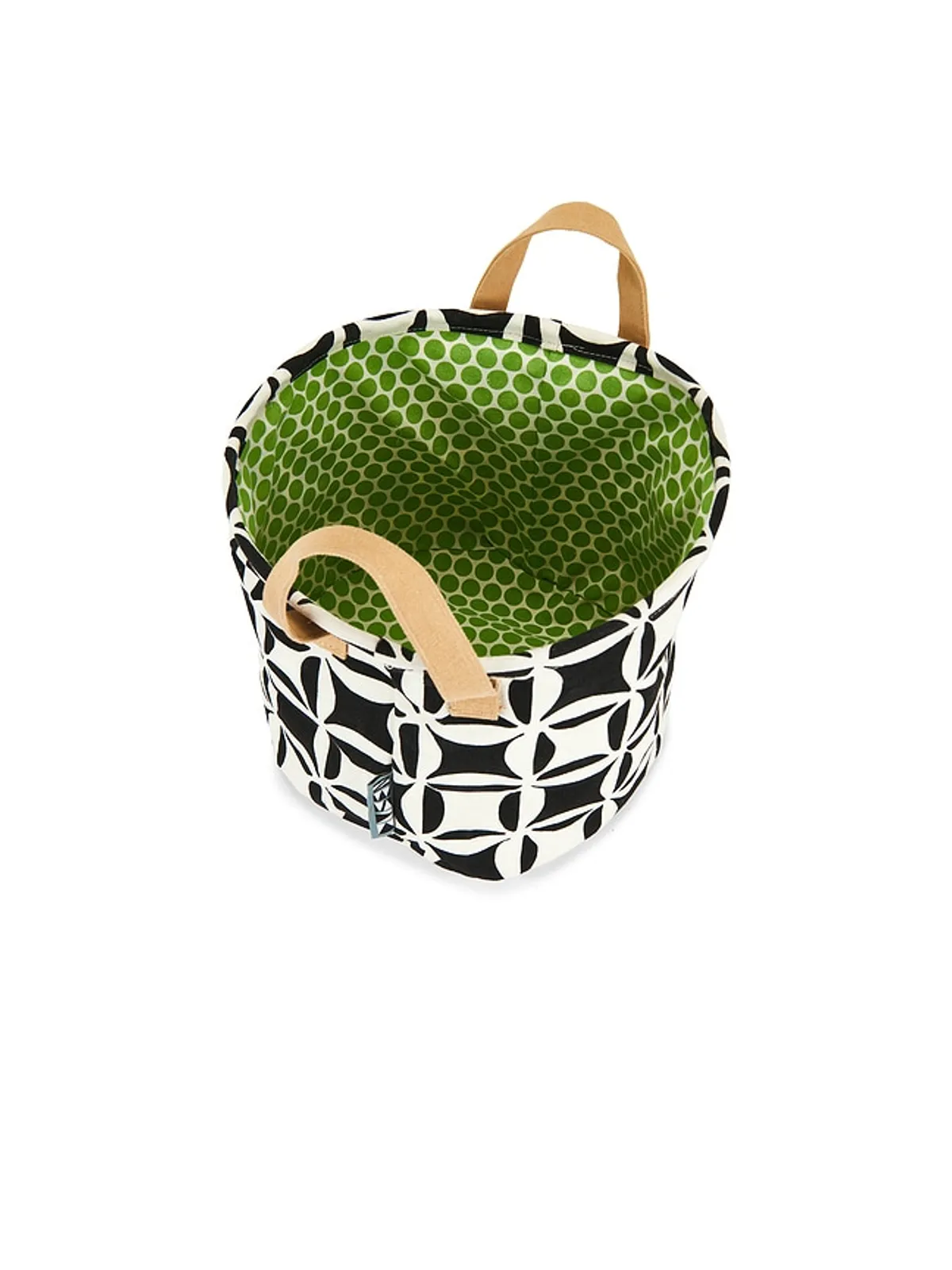 Dusen Dusen QUILT CANVAS STORAGE BIN キルトキャンバス収納ボックス - Black,White. - 画像4