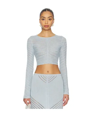 DEVON WINDSOR RAYA メタリック長袖トップス - サムネイル1