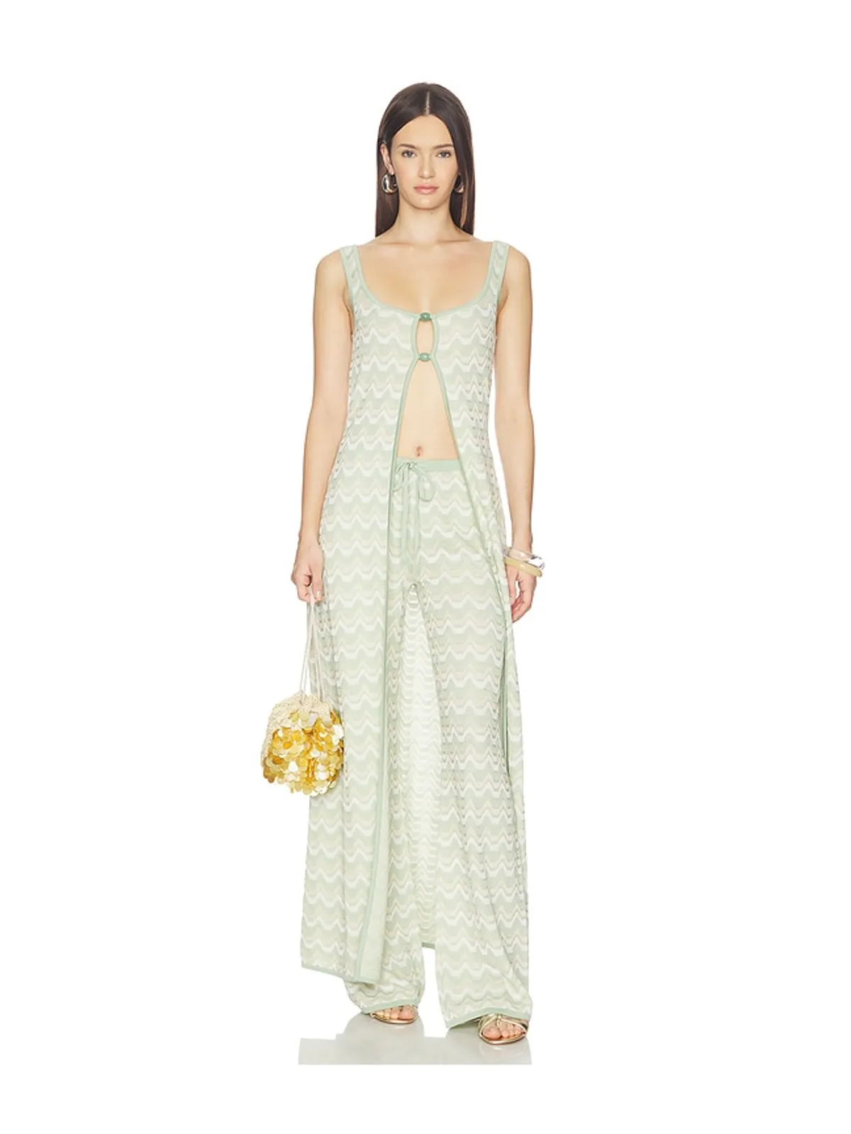 DEVON WINDSOR FARA トップ - Green,Gold. - 画像4