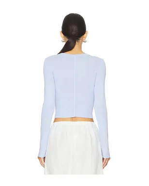 Enza Costa SUPIMA BABY 長袖クロップトップ - サムネイル3