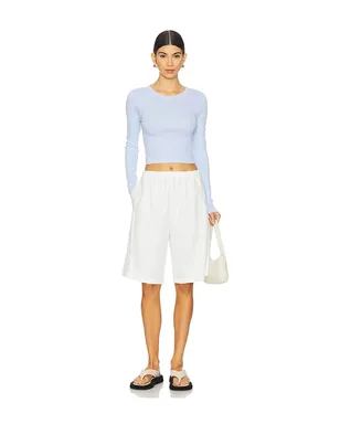 Enza Costa SUPIMA BABY 長袖クロップトップ - サムネイル4