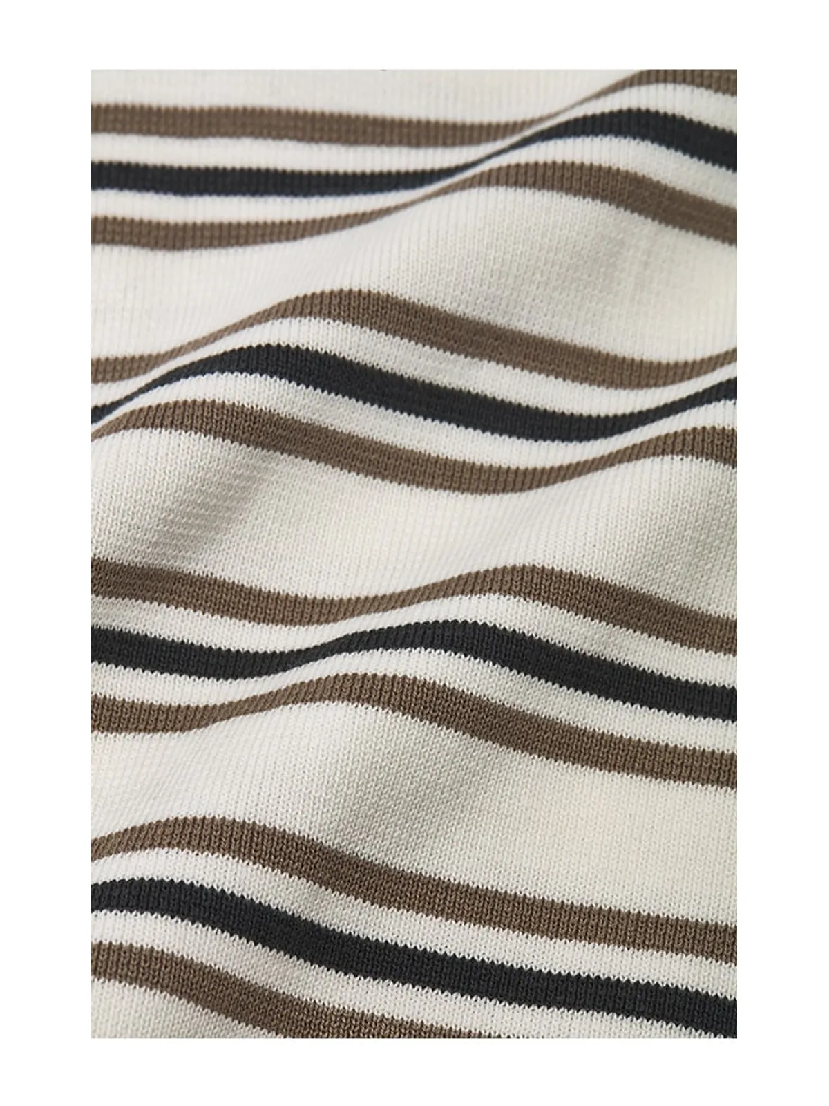 EAVES CYDNEE セーター - White,Taupe. - 画像5