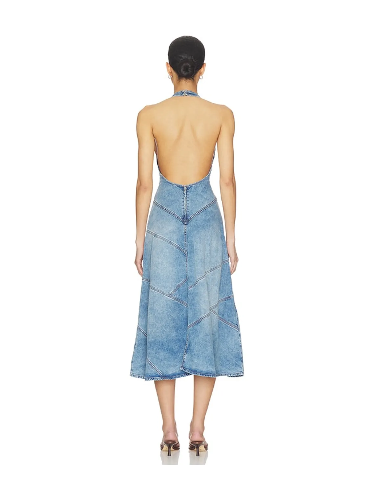 EB Denim DELPHI PIECED HALTER ドレス - 画像3