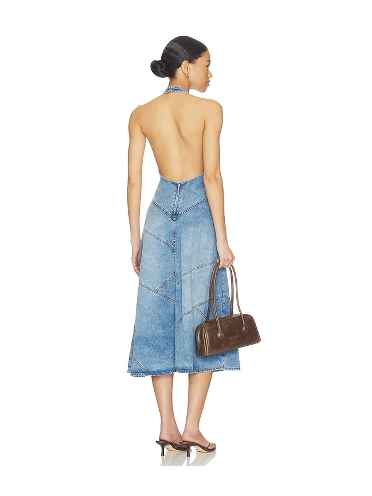 EB Denim DELPHI PIECED HALTER ドレス - 画像4