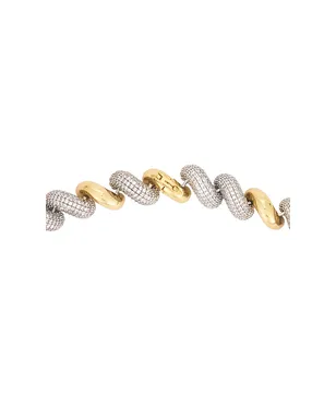 Eddie Borgo PAVÉ TWO TONE TORSADE チョーカーネックレス - Metallic Gold,Metallic Silver. - サムネイル3