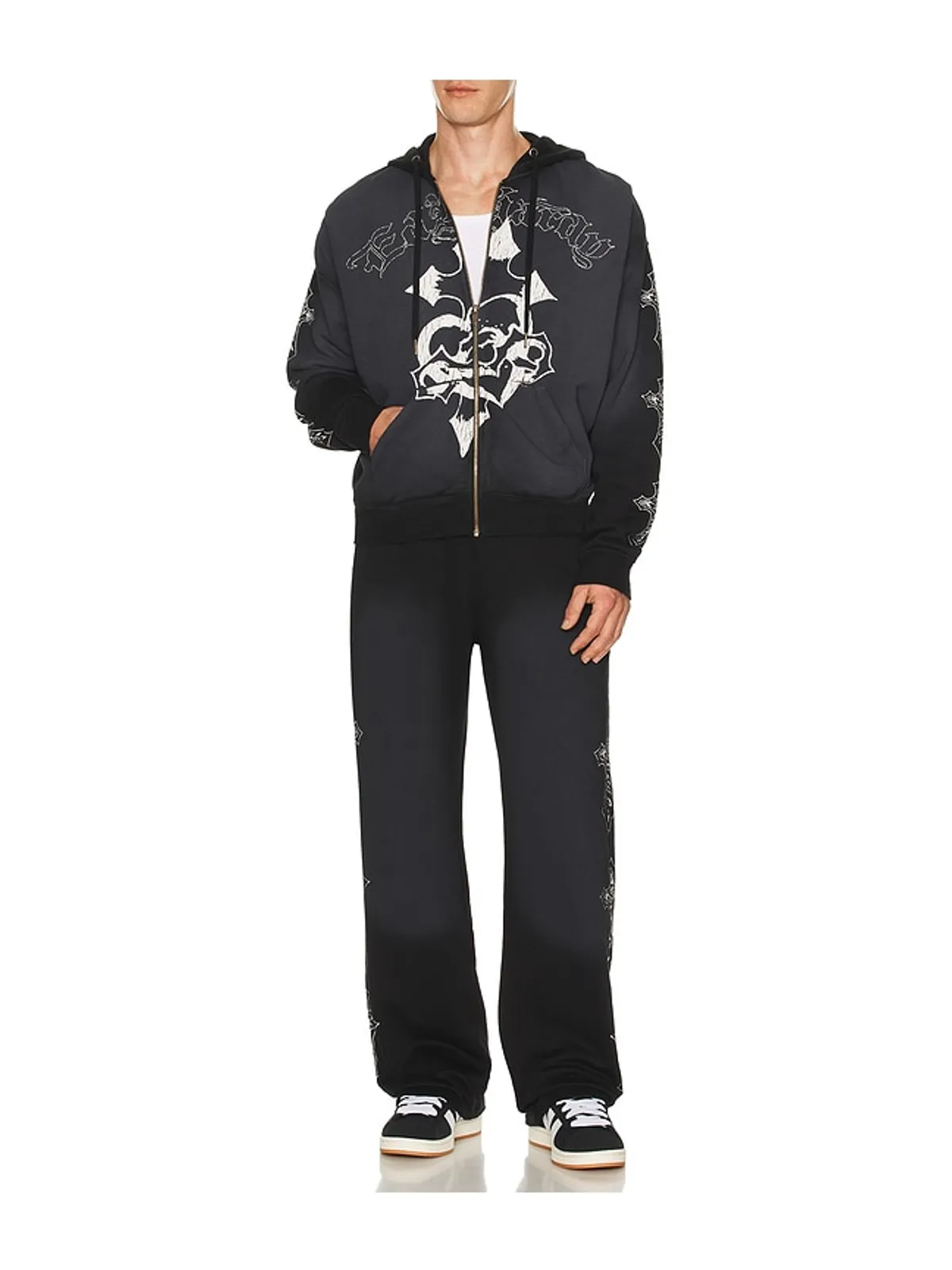 Ed Hardy CROSSES SKULLS バギースウェットパンツ - 画像5