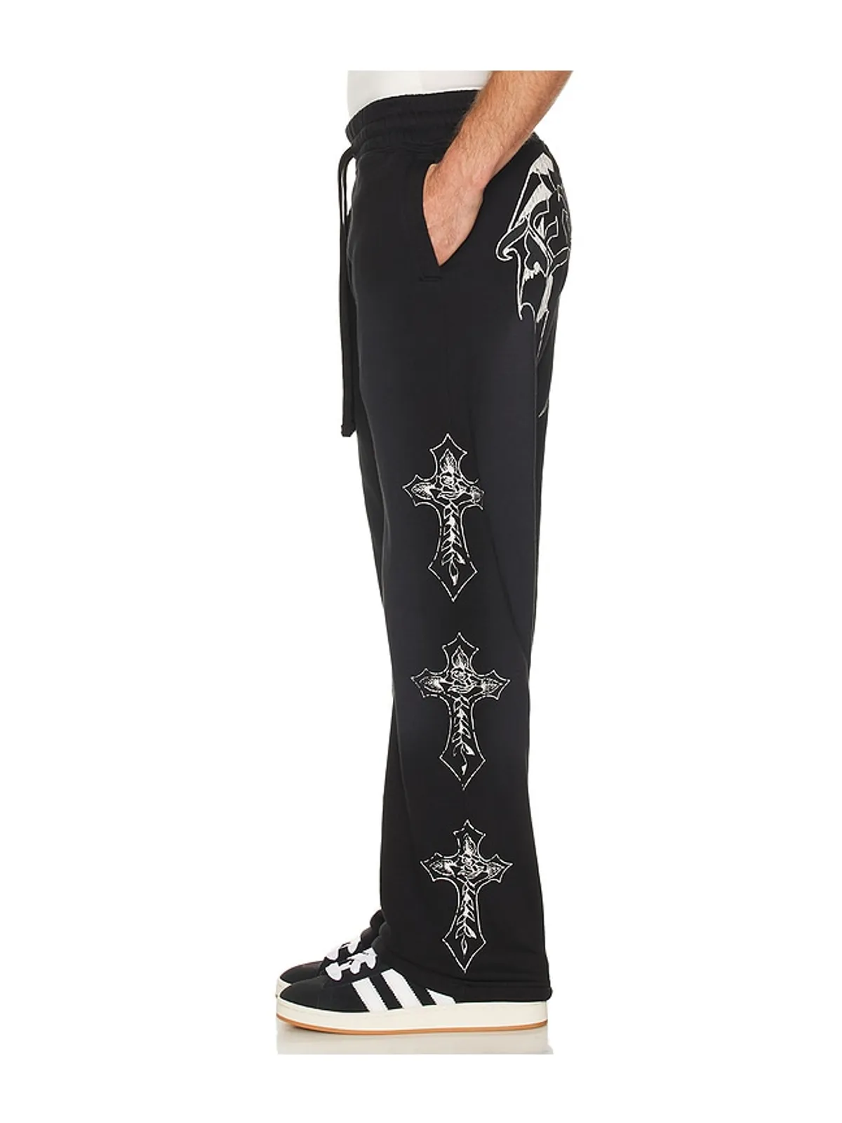 Ed Hardy CROSSES SKULLS バギースウェットパンツ - 画像3