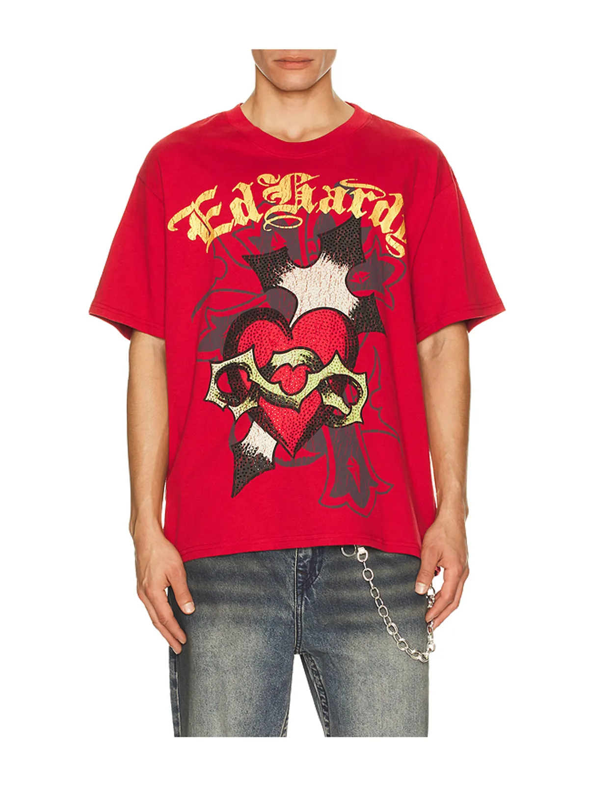 Ed Hardy HEART ボクシーTシャツ - 画像1