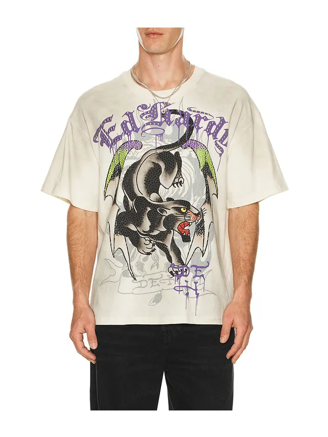 Ed Hardy Ed Hardy PANTHER WINGS ボクシーTシャツの商品画像