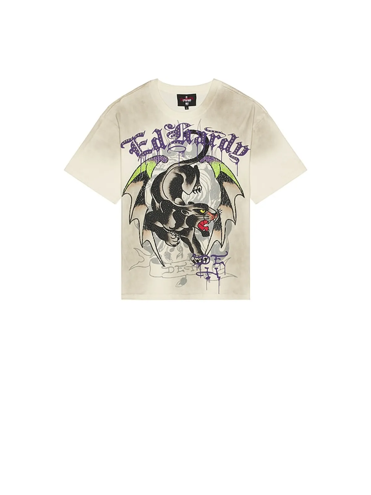 Ed Hardy PANTHER WINGS ボクシーTシャツ - 画像4