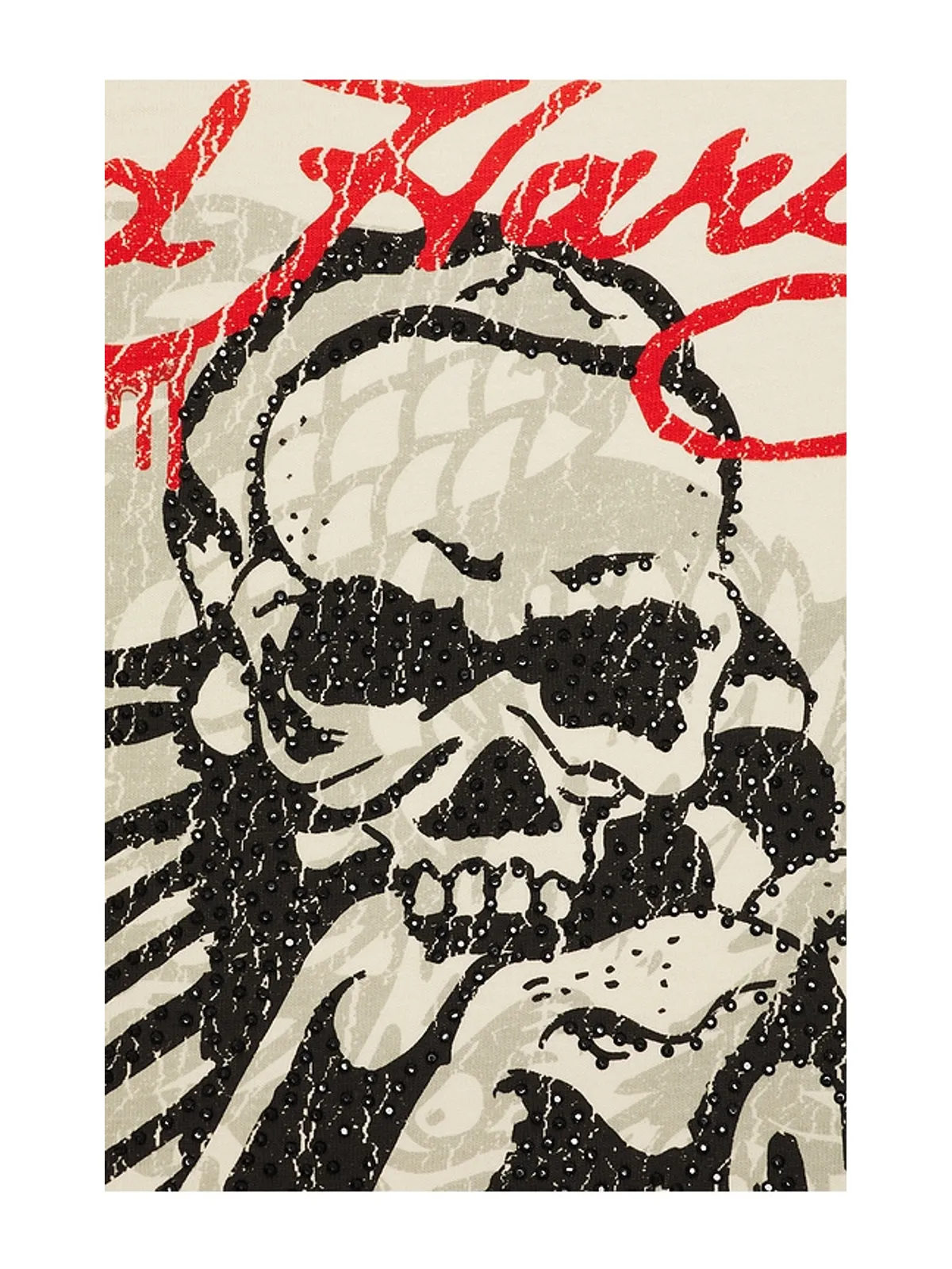 Ed Hardy SKELE RHINESTONE ボクシーTシャツ - 画像5