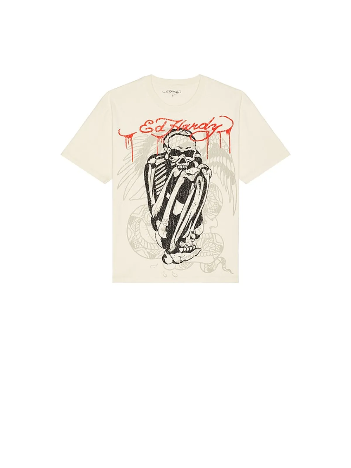 Ed Hardy SKELE RHINESTONE ボクシーTシャツ - 画像4