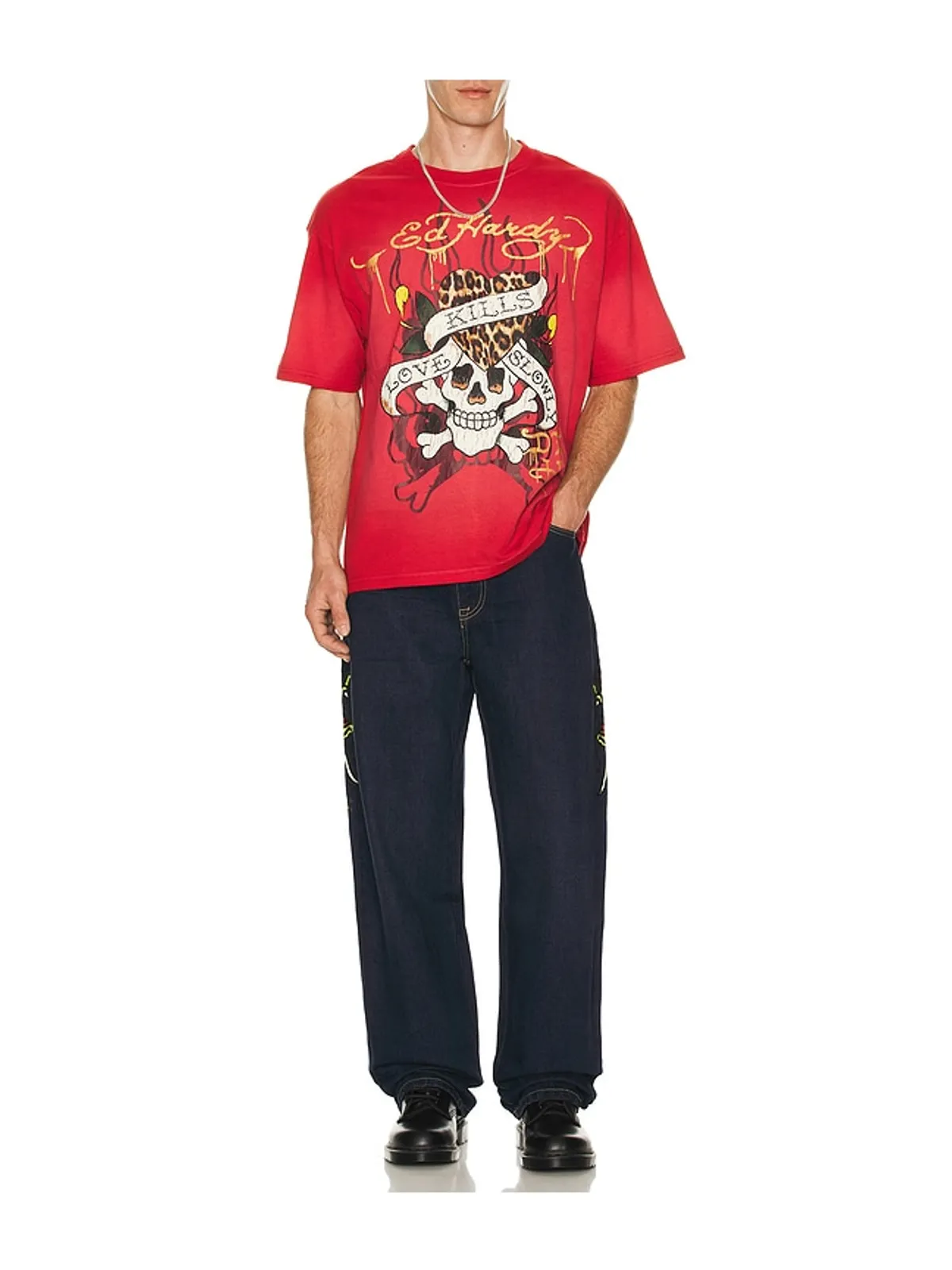 Ed Hardy LKS SKULL ボクシーTシャツ - 画像3