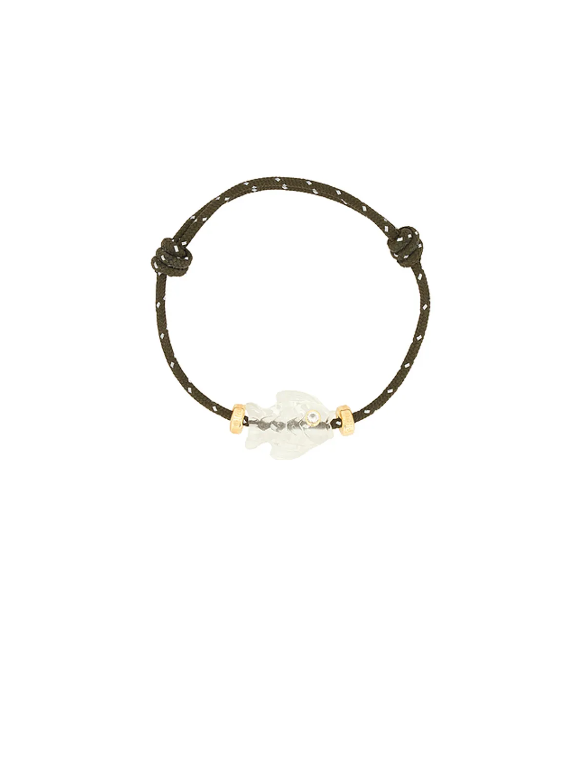 Eliou MAZU パラコード ブレスレット - Metallic Gold,Green. - 画像2