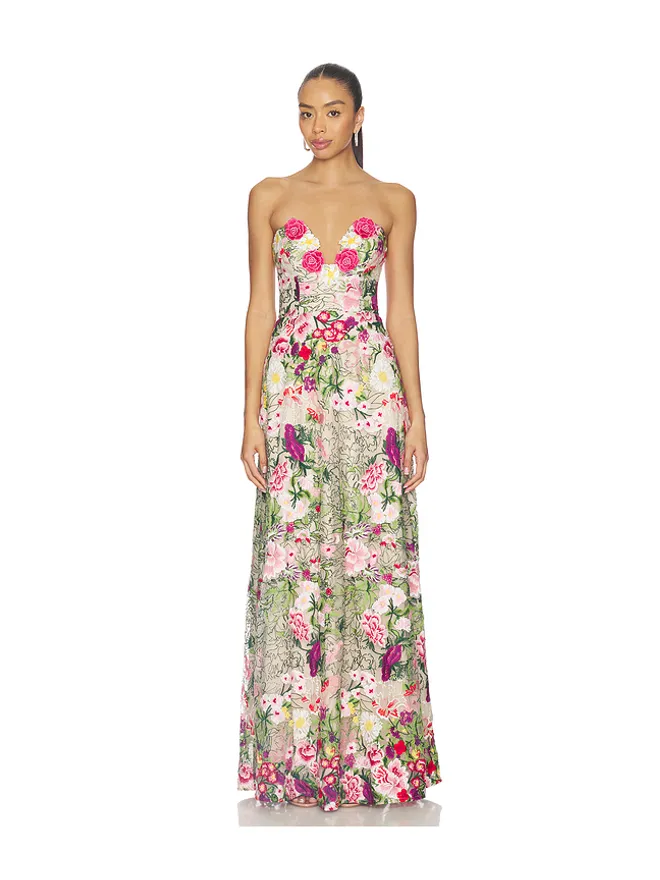 ELLIATT ELLIATT FLORA ドレス - Nude,Fuchsia.の商品画像