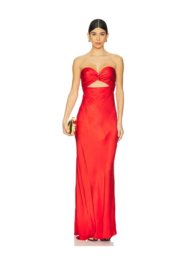 Essentiel Antwerp Essentiel Antwerp HIERRO ストラップレスミディ丈ドレスの商品画像