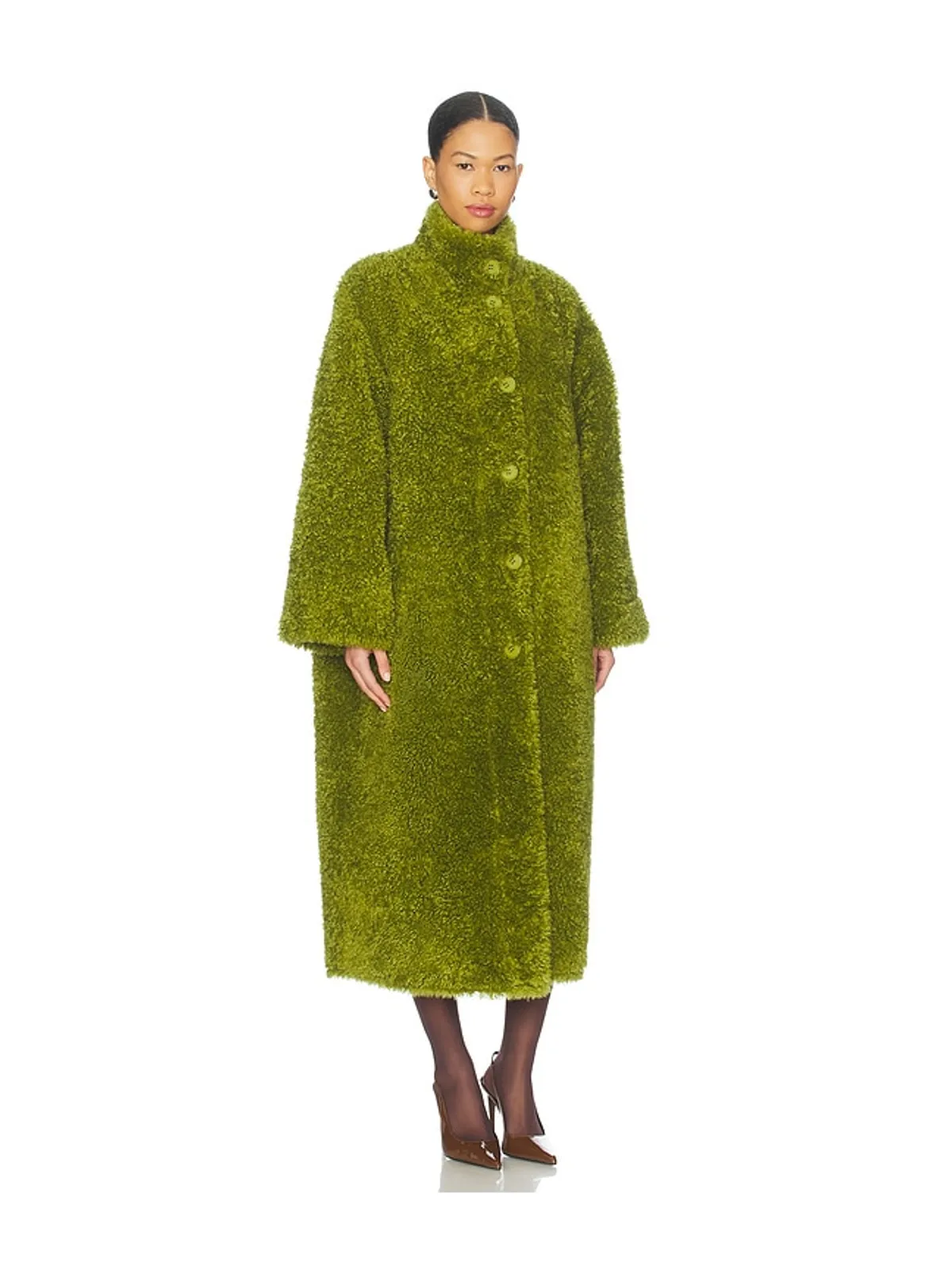 Essentiel Antwerp ISPOT フェイクファーコート - 画像3