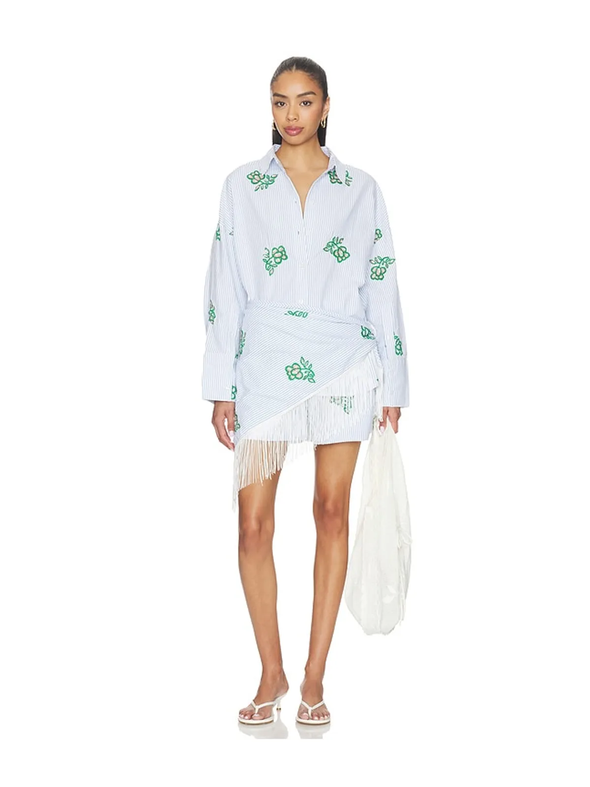Essentiel Antwerp JALINKI トップ - White,Blue. - 画像4