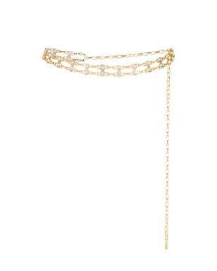 Ettika DOUBLE CRYSTAL CHAIN LINK ベルト - サムネイル1