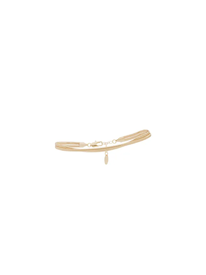 Ettika Ettika SLINKY SNAKE DOUBLE CHAIN アンクレットの商品画像
