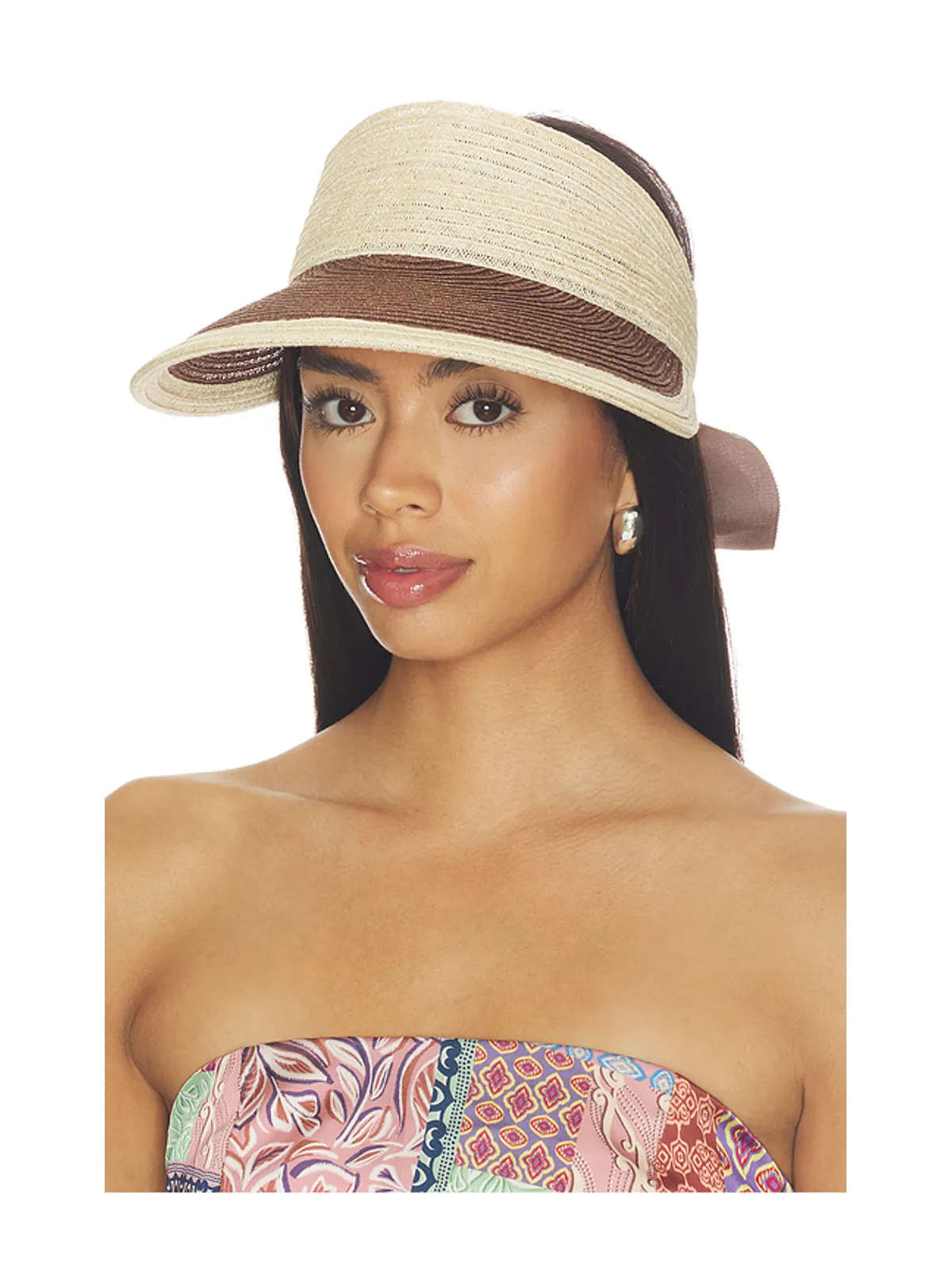 Eugenia Kim x REVOLVE Ricky Visor Hat - Chocolate,Neutral. - 画像1