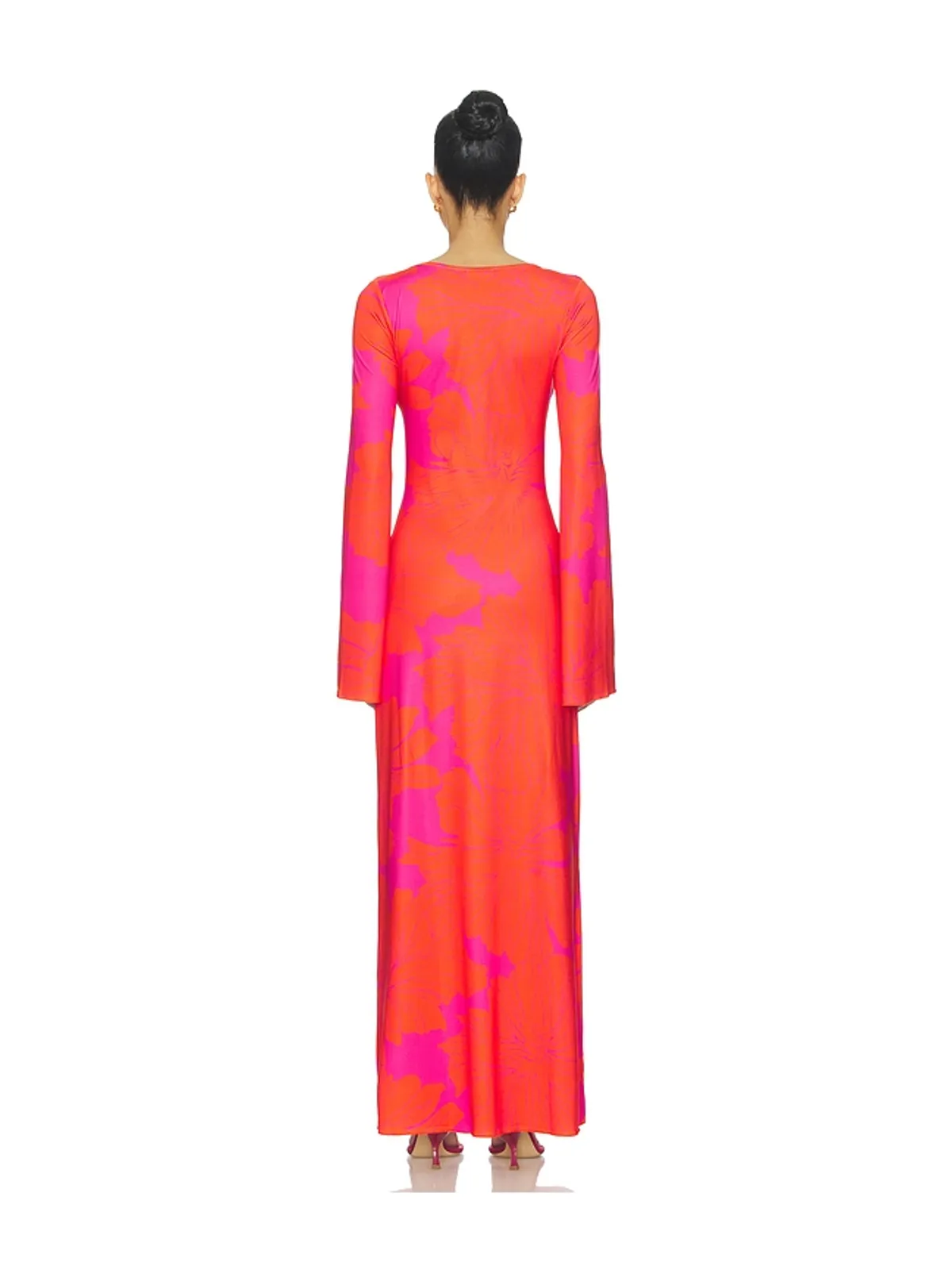 eywasouls malibu DIANA ミディ丈ドレス - Fuchsia,Orange. - 画像3
