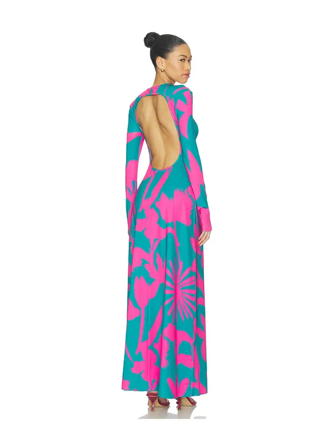 eywasouls malibu eywasouls malibu SAMMY ミディ丈ドレス - Fuchsia,Teal.の商品画像