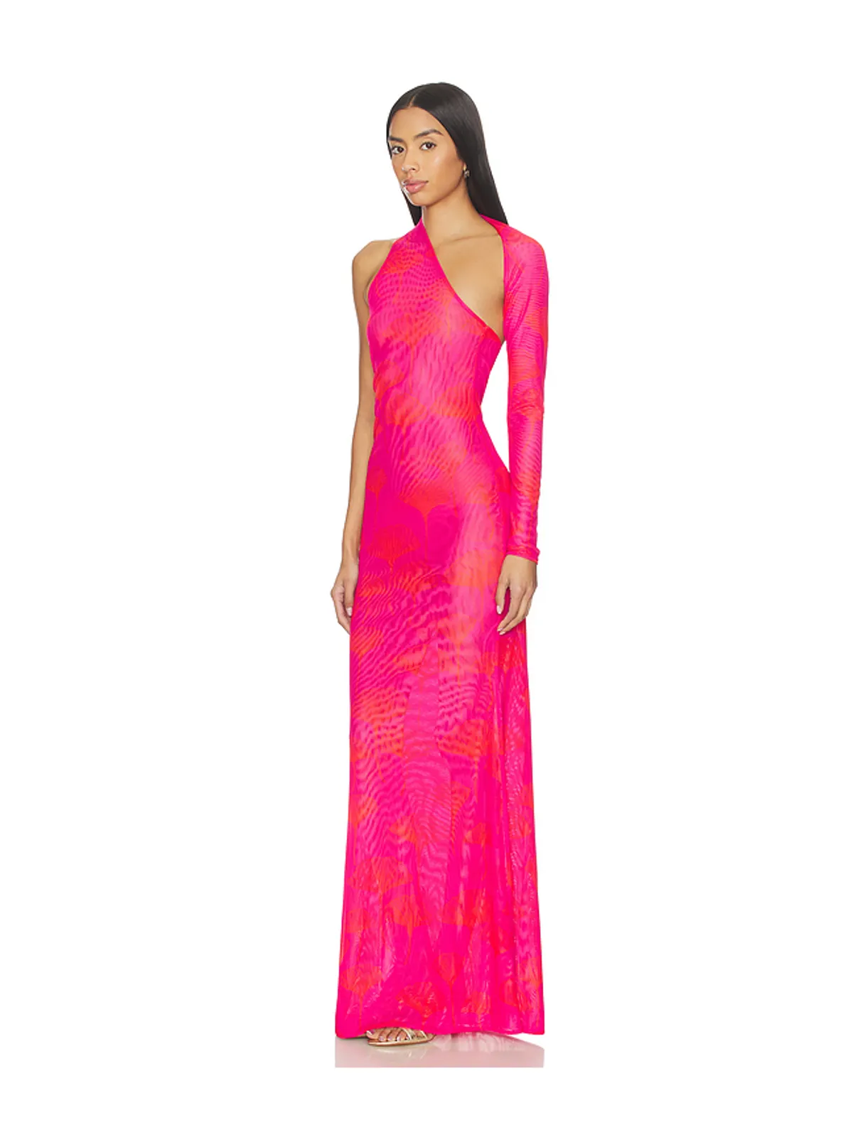 eywasouls malibu EMMA ドレス - Fuchsia,Orange. - 画像2