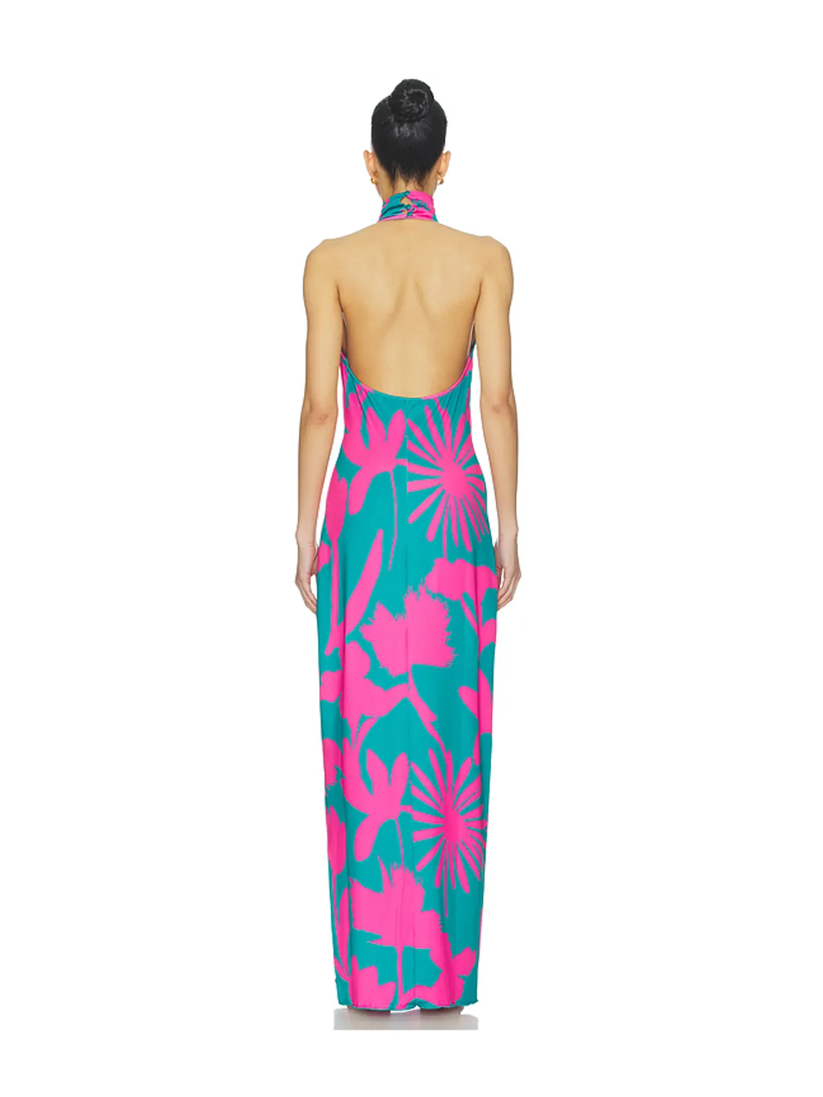 eywasouls malibu MONTANA ミディ丈ドレス - Fuchsia,Teal. - 画像4