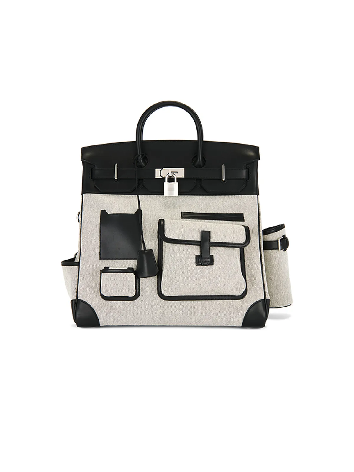 FWRD Renew HERMES ハンドバッグ - Black,Light Grey. - 画像1