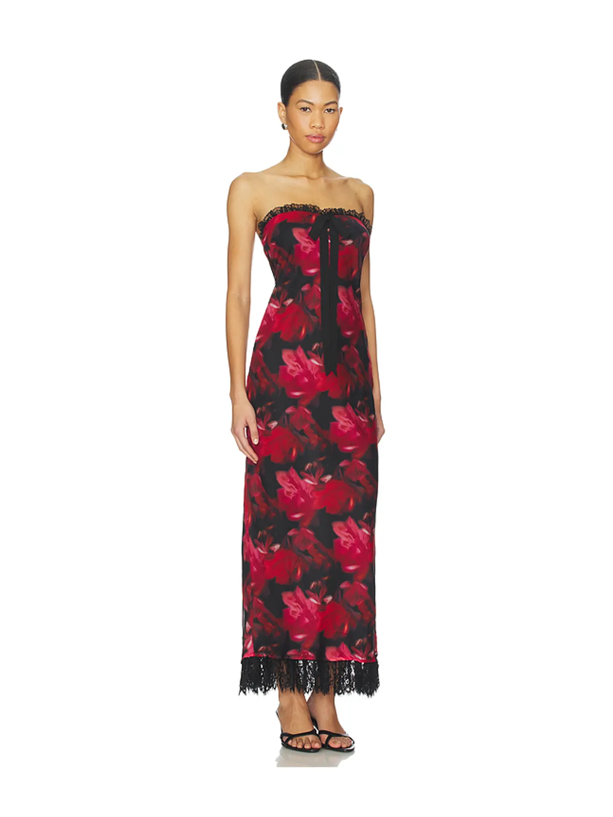 For Love & Lemons DARK ROMANCE ドレス - Red,Black. - 画像2