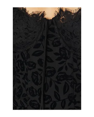 For Love & Lemons MIDNIGHT VELVET ミニドレス - サムネイル4