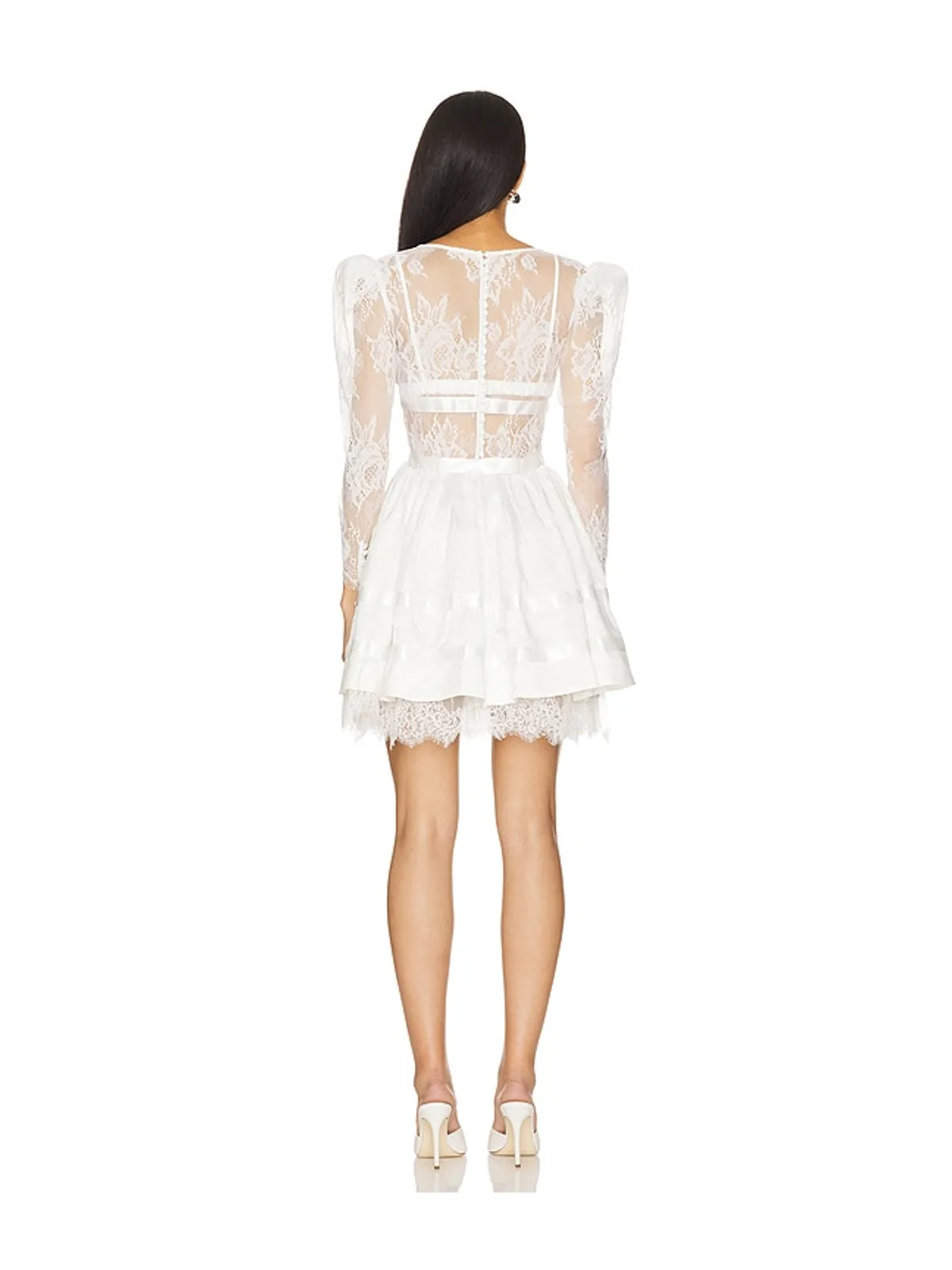 For Love & Lemons ANNABELLE レースミニドレス - 画像3