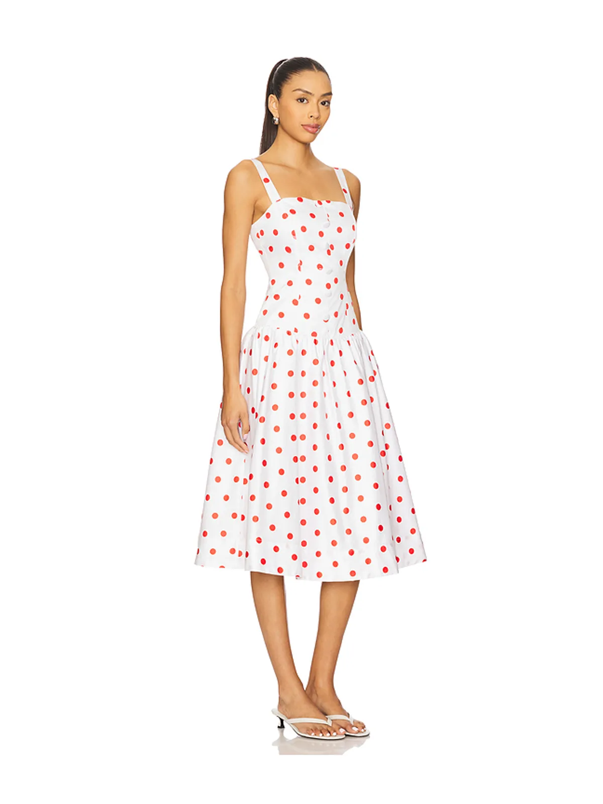 For Love & Lemons RED DOT ミディ丈ドレス - 画像2