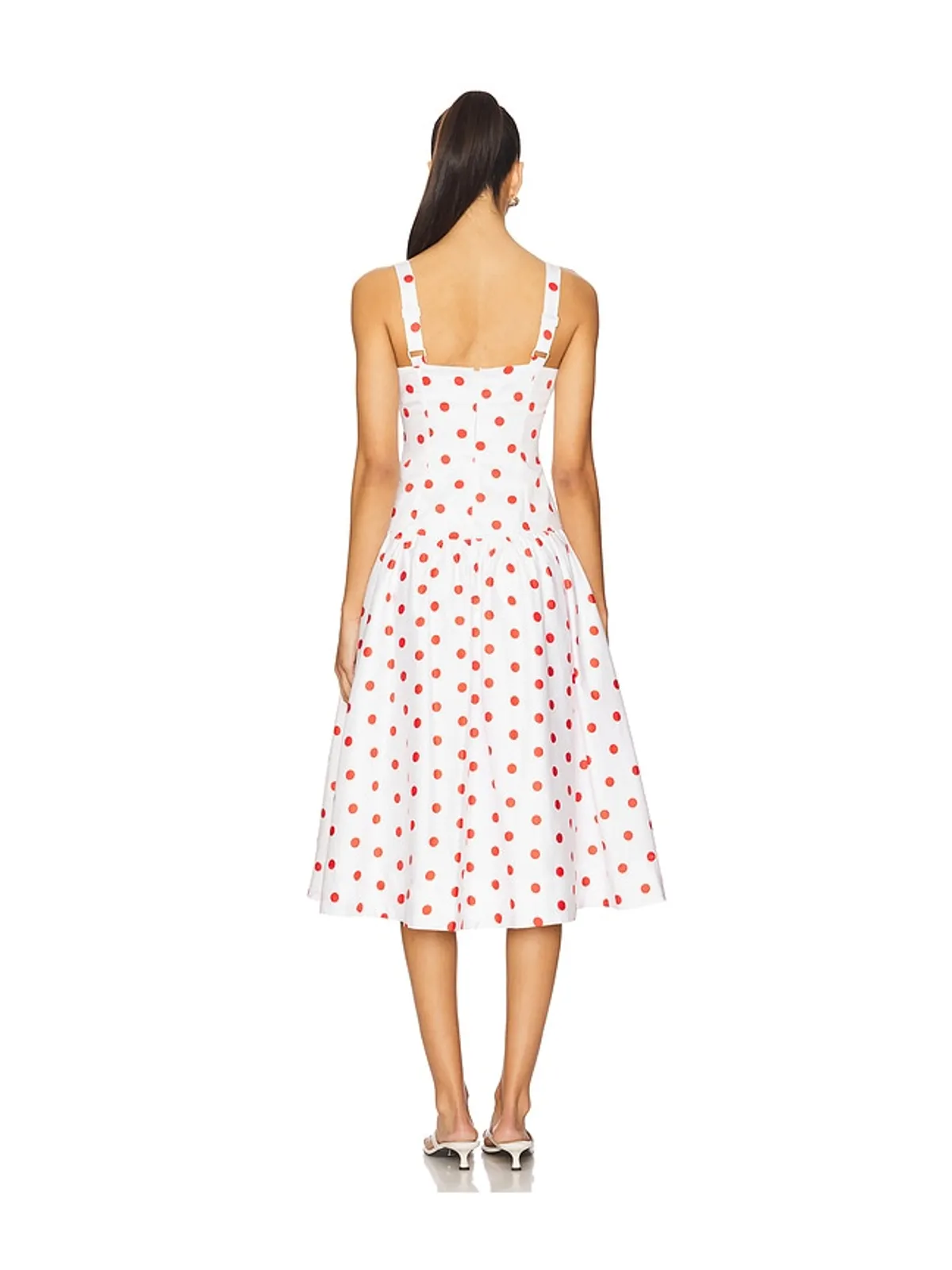For Love & Lemons RED DOT ミディ丈ドレス - 画像3