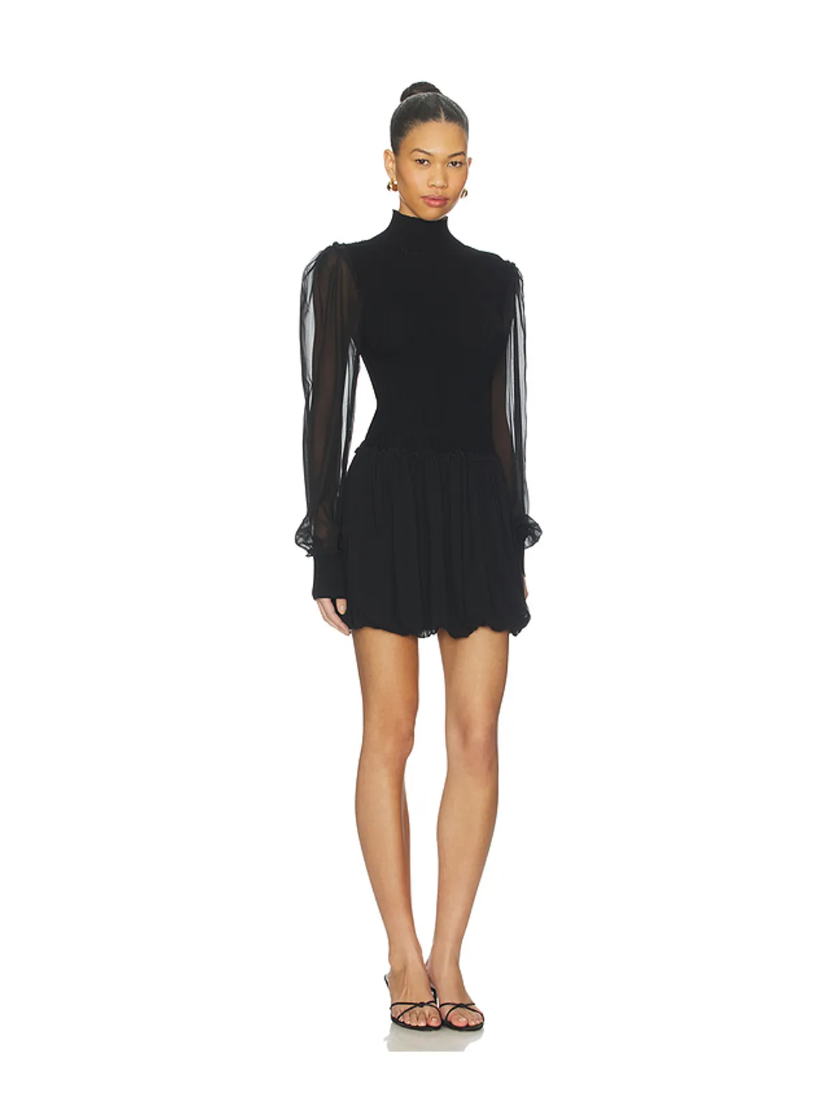 FRAME Sheer Sleeve Dress - 画像2