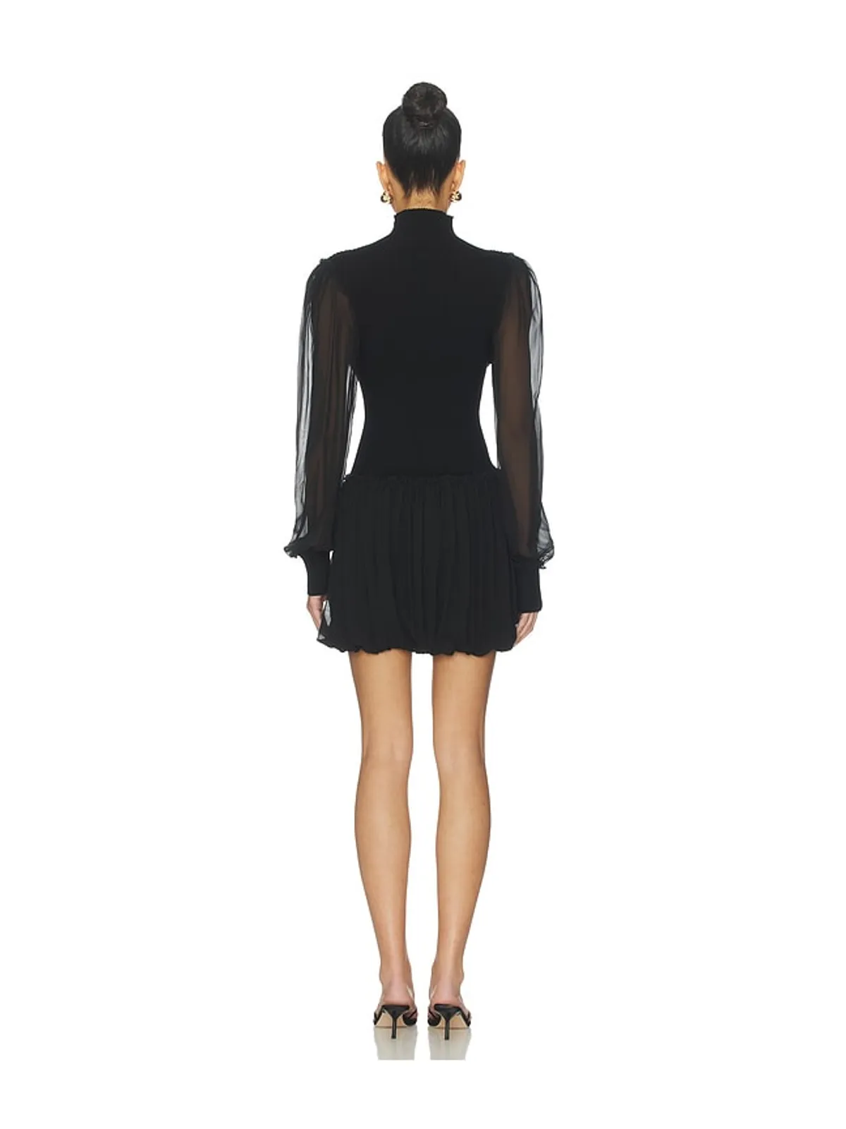 FRAME Sheer Sleeve Dress - 画像3