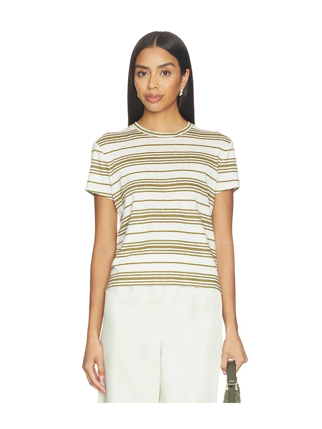 FRAME FRAME The Linen Baby Tee - Army,Neutral.の商品画像